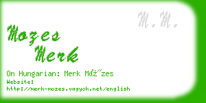mozes merk business card
